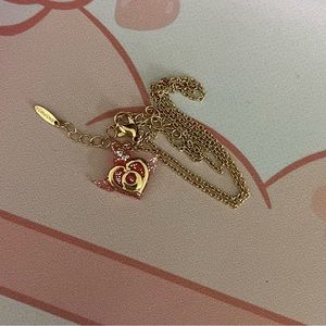 Hot Topic kawaii pink and gold sailor moon necklace